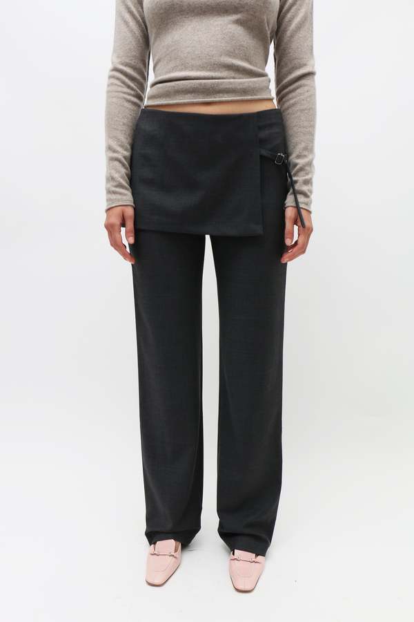 paloma wool パンツ HINA-Straight leg, classic trousers with waistband and belt