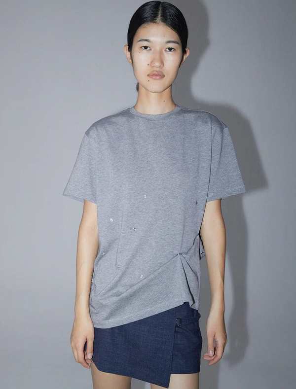 トップス paloma wool cotton t-shirt Paloma Wool Cotton Click T-Shirt - Grey | Garmentory