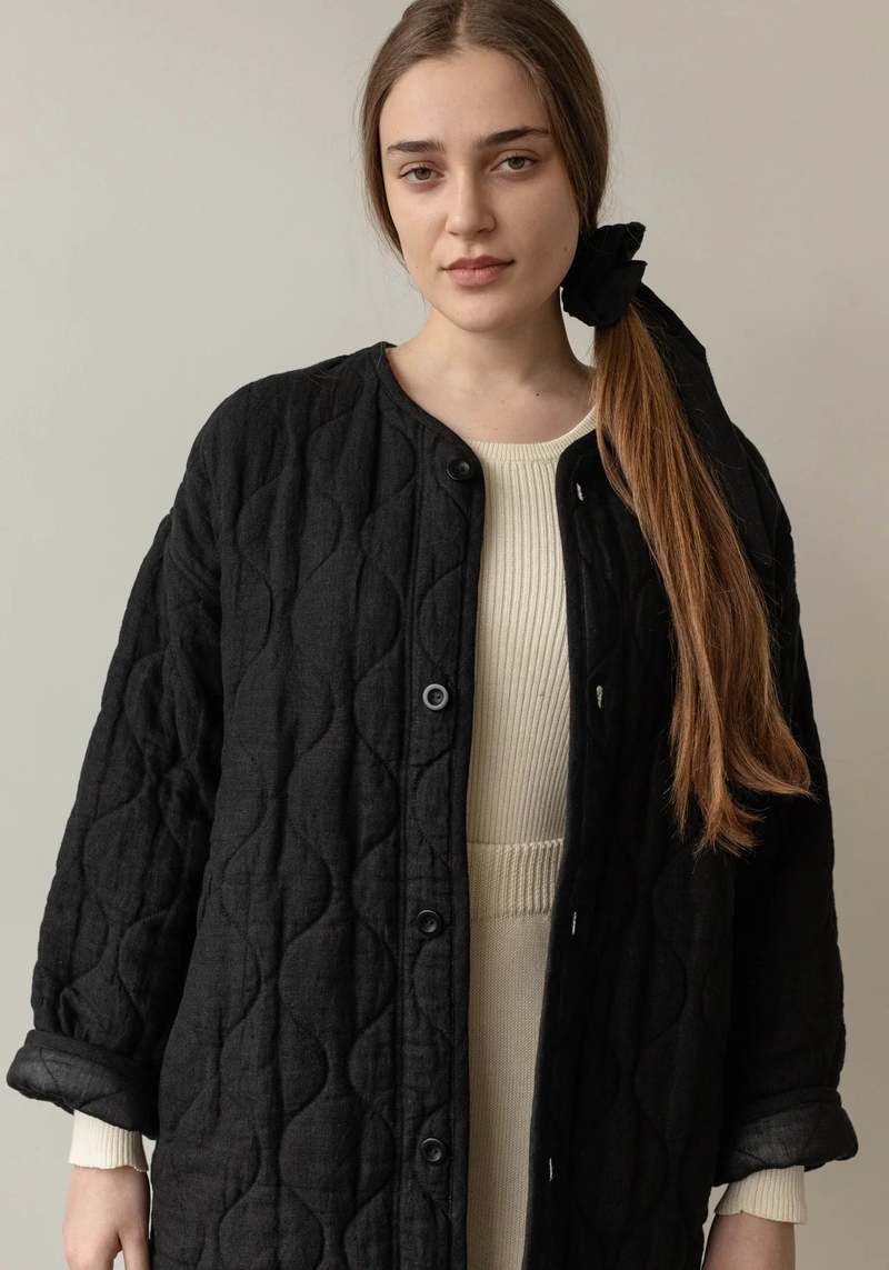 First Rite Quilted Coat - Black First Rite Quilted Coat - Black