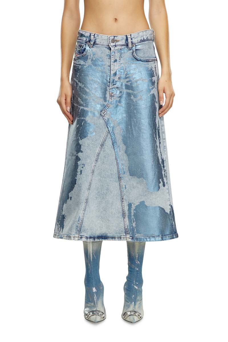 【送料&関税込】Diesel Skirt de-pra-fse1 Diesel De-Pra-Fse1 デニムスカート | ブラック | FARFETCH JP
