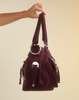 Cynthia Rowley Suede Cargo Pocket Shoulder Bag - Oxblood - Thumbnail 3