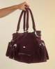 Cynthia Rowley Suede Cargo Pocket Shoulder Bag - Oxblood - Thumbnail 4