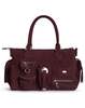 Cynthia Rowley Suede Cargo Pocket Shoulder Bag - Oxblood - Thumbnail 6