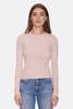 The Tile Club Sylvia Cashmere Henley Sweater - Blush - Thumbnail 1