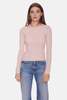 The Tile Club Sylvia Cashmere Henley Sweater - Blush - Thumbnail 5
