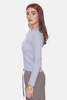 The Tile Club Sylvia Cashmere Henley Sweater - Sky - Thumbnail 2