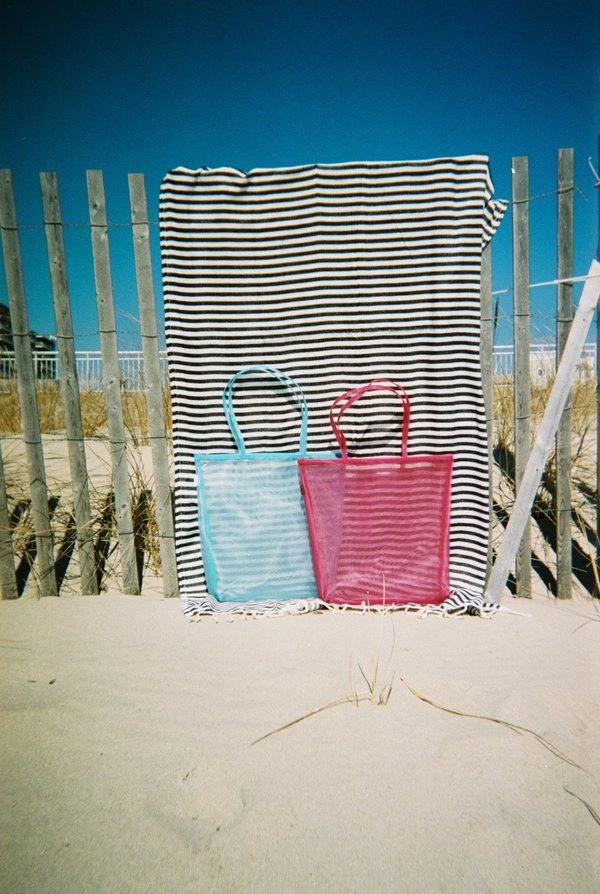 OffSeasonNYC Mesh Zip Tote - Aqua OffSeasonNYC Mesh Zip Tote - Aqua