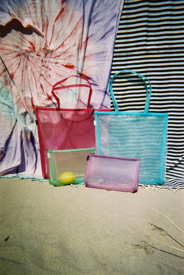OffSeasonNYC Mesh Zip Tote - Aqua OffSeasonNYC Mesh Zip Tote - Aqua