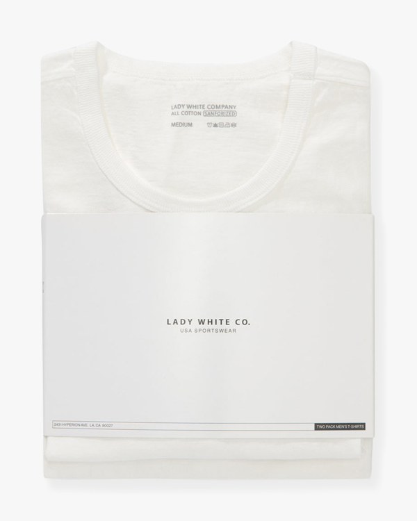 Lady White Co. Tubular 2 Pack T Shirt - White | Garmentory