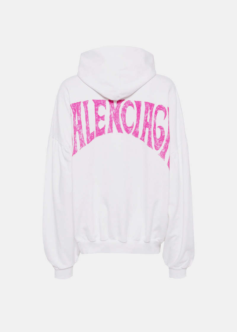 Balenciaga Paris Tropical Hoodie - White/Pink | Garmentory