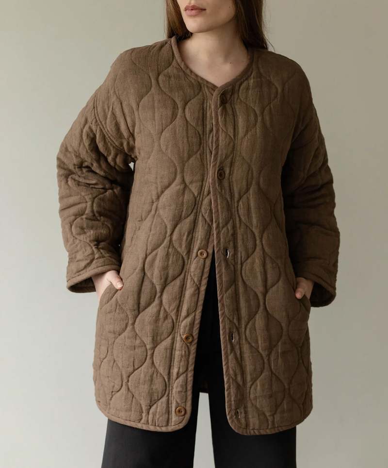 First Rite Quilted Coat - Cocoa First Rite Quilted Coat - Cocoa