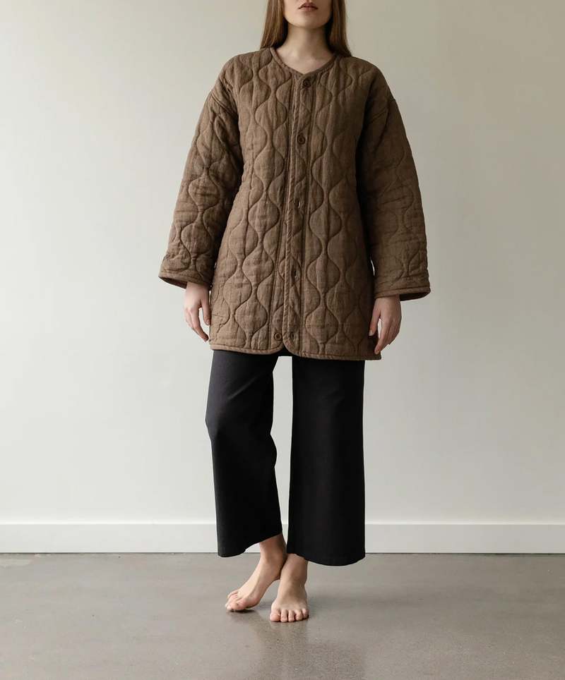 First Rite Quilted Coat - Cocoa First Rite Quilted Coat - Cocoa