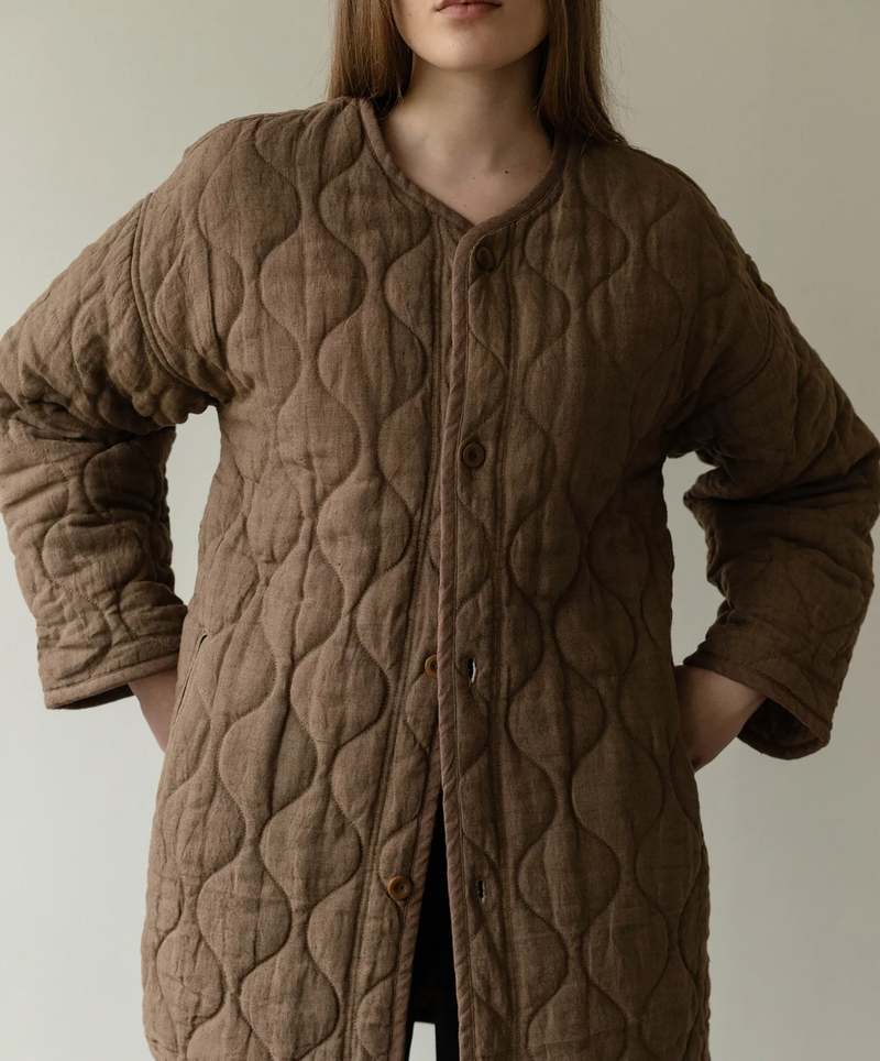 First Rite Quilted Coat - Cocoa First Rite Quilted Coat - Cocoa