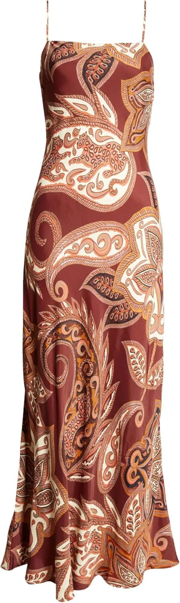 burgundy paisley dress Leopard Paisley Burgundy Mini Dress – FARM Rio main image 1