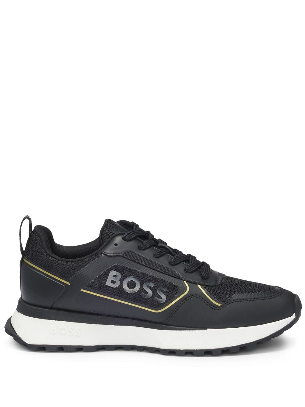 Hugo Boss Mens Jonah Running Sneaker - Black/Gold | Garmentory display picture 1
