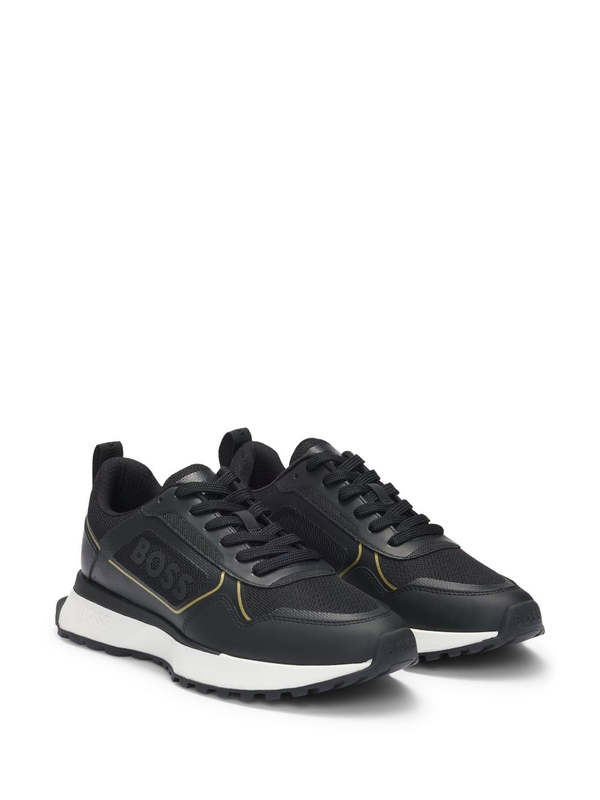 Hugo Boss Mens Jonah Running Sneaker Black/Gold