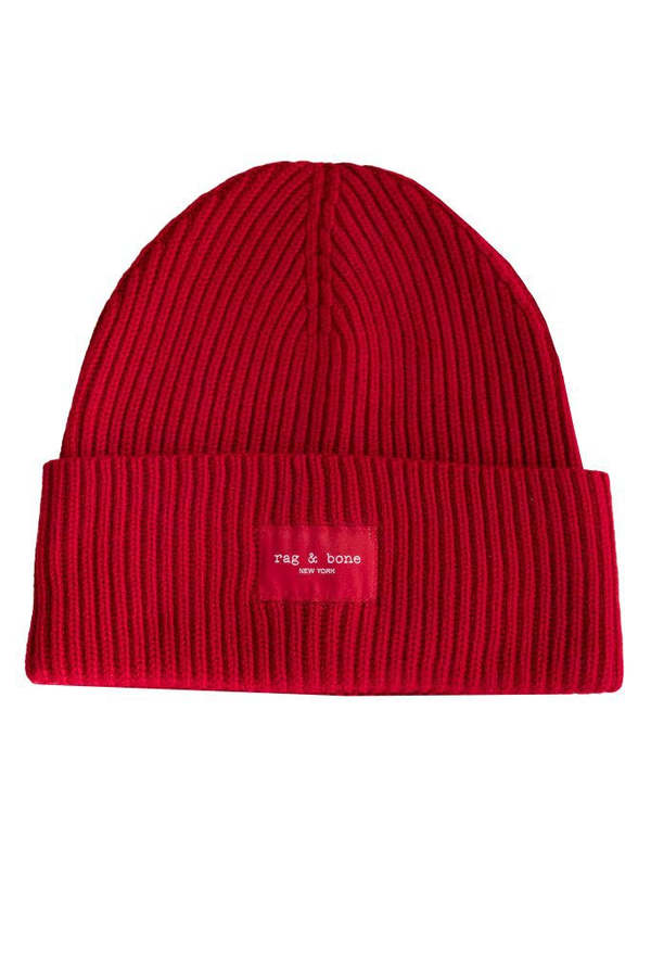 NEW RAG & BONE women\'s blake wool beanie in burgundy Rag & Bone Blake Beanie, Burgundy - RUST & Co main image 4