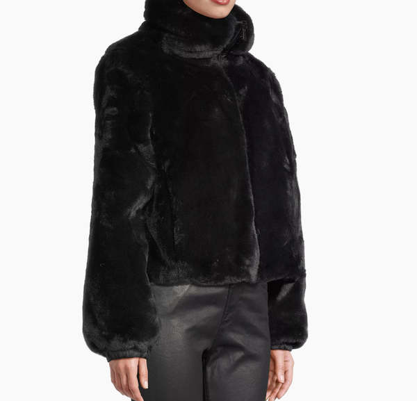 Save the Duck Jeon Faux Fur Jacket - Black Save the Duck Jeon Faux Fur Jacket - Black