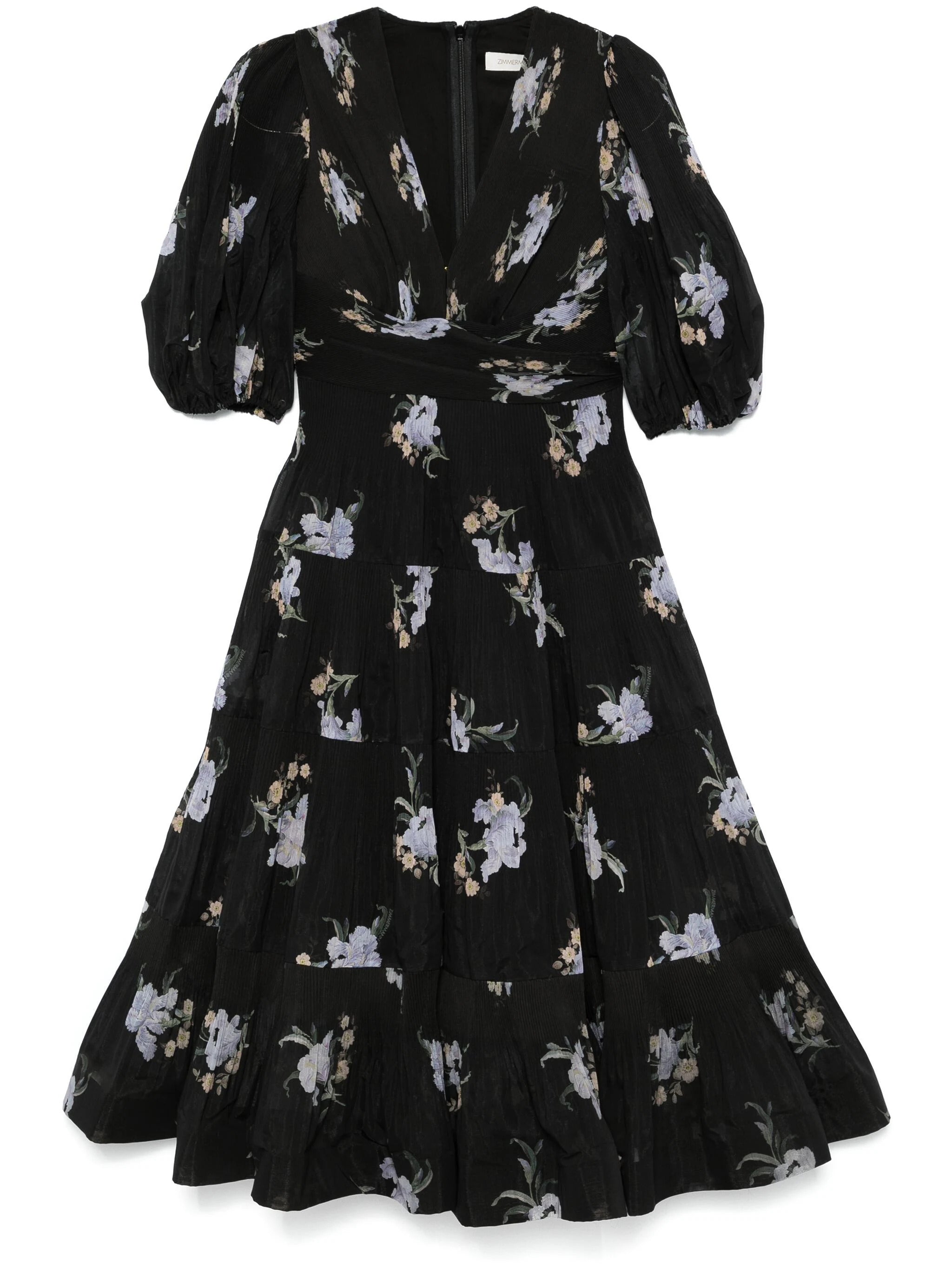 open lace back dress Black Floral Pleated Maternity Plus Midi Dress  PinkBlush