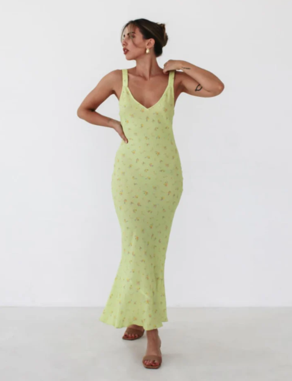 halter maxi dresses Elyna Slinky Halter Maxi Dress / Deep Red | MESHKI