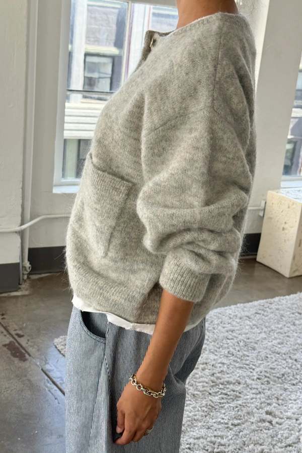 Le Bon Shoppe Amelie Alpaca Cardigan Light Grey Garmentory — free download