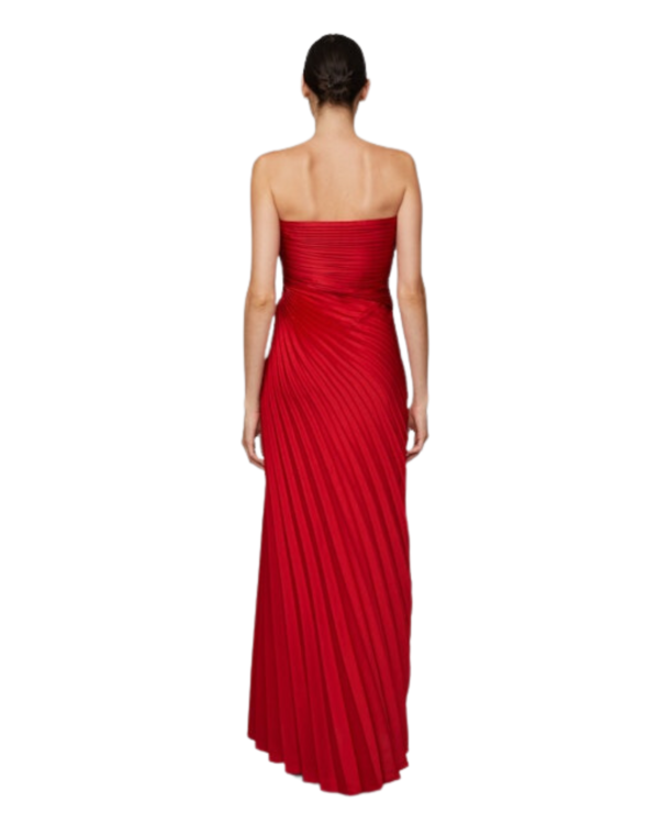 bianca red dress BIANCA One-Shoulder Stretch Satin Mermaid Dress  One Honey Red / 2XL USA