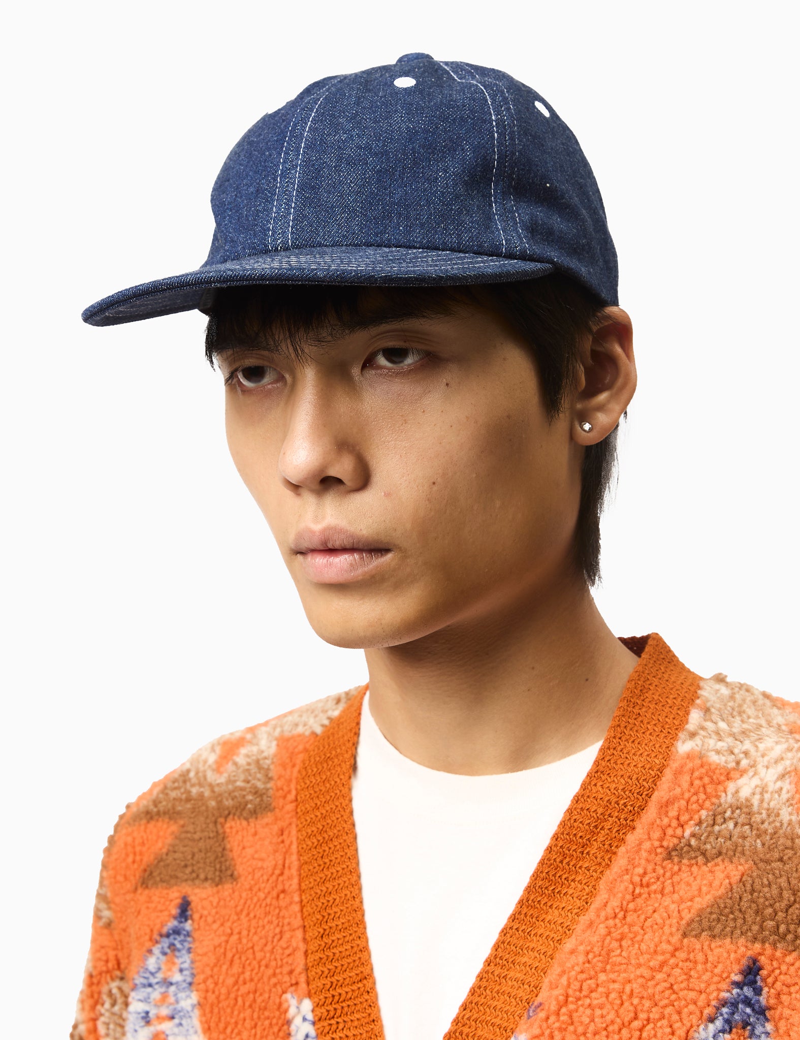 END. × BEAMS PLUS Flannel 6panel cap Beams Plus Men's 6 Panel Corduroy Cap in Beige Beams Plus
