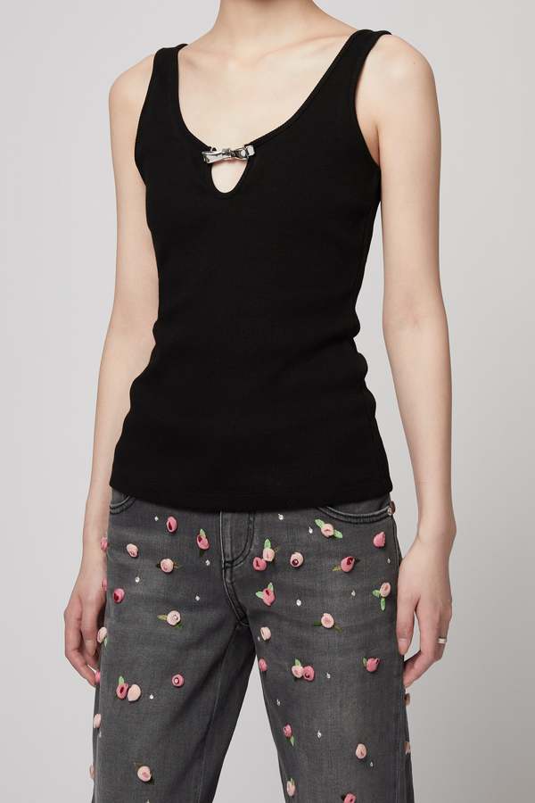 Blumarine 2T070A RIBBED TANK TOP 