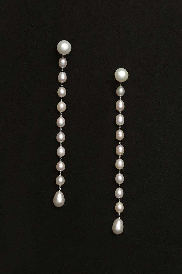 Sophie Buhai Large Passante Earrings - White Pearl
