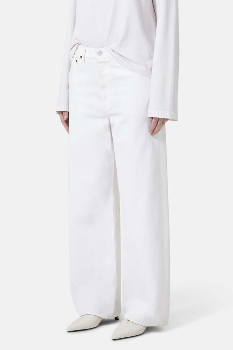 パンツ AGOLDE Women Straight Pants A2081183 MSHAK WHITE AGOLDE Low Slung Baggy pants - Mikshake | Garmentory