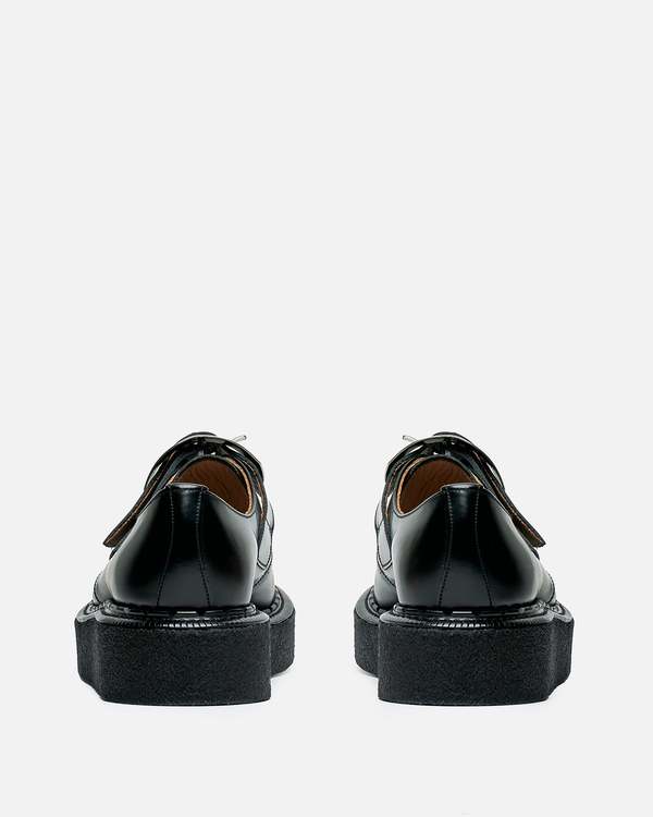 E COX COMME des GARÇONS size uk7 Comme des Garçons George Cox Edition Buckle Monk Shoes - Black