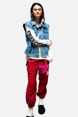 FreeCity LARGE Flap/Snap Matte/Satin Airjump Pant - Red Plant