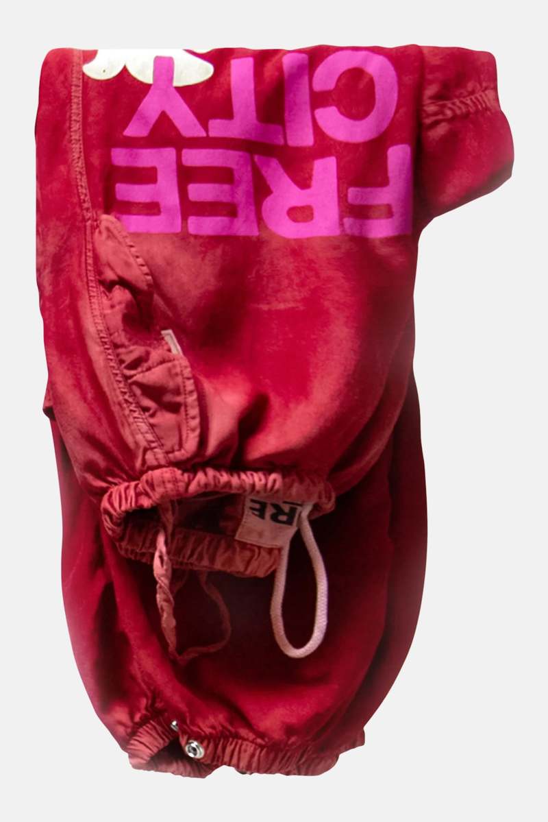 FreeCity LARGE Flap/Snap Matte/Satin Airjump Pant - Red Plant