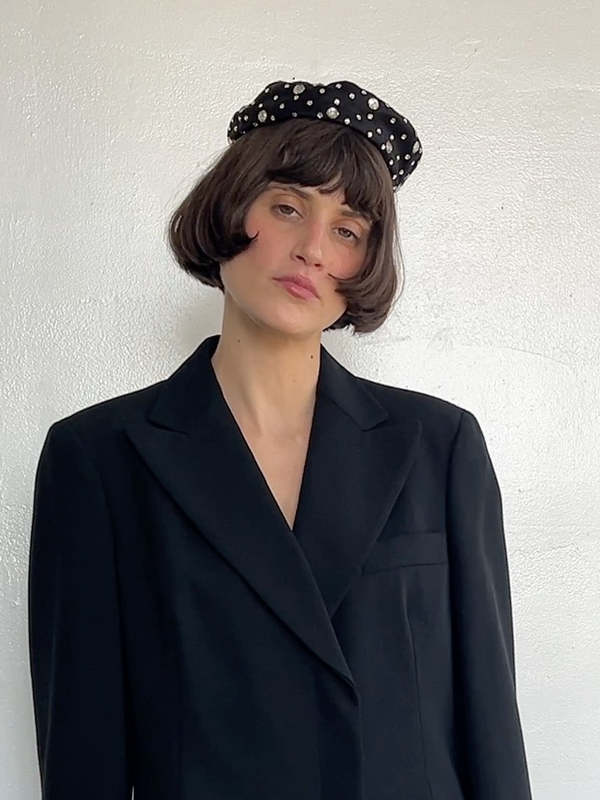 Vintage Pillbox Hat by Noreen Fashions Rhinestone Vintage Noreen Ornamented Jeweled Pillbox Hat | Garmentory main image 2
