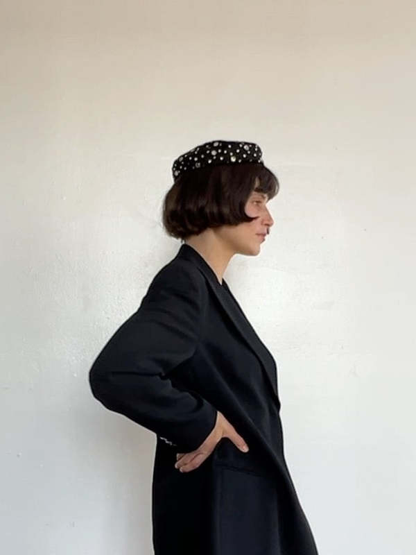 Rhinestone Pillbox Hat | Garmentory display picture 1