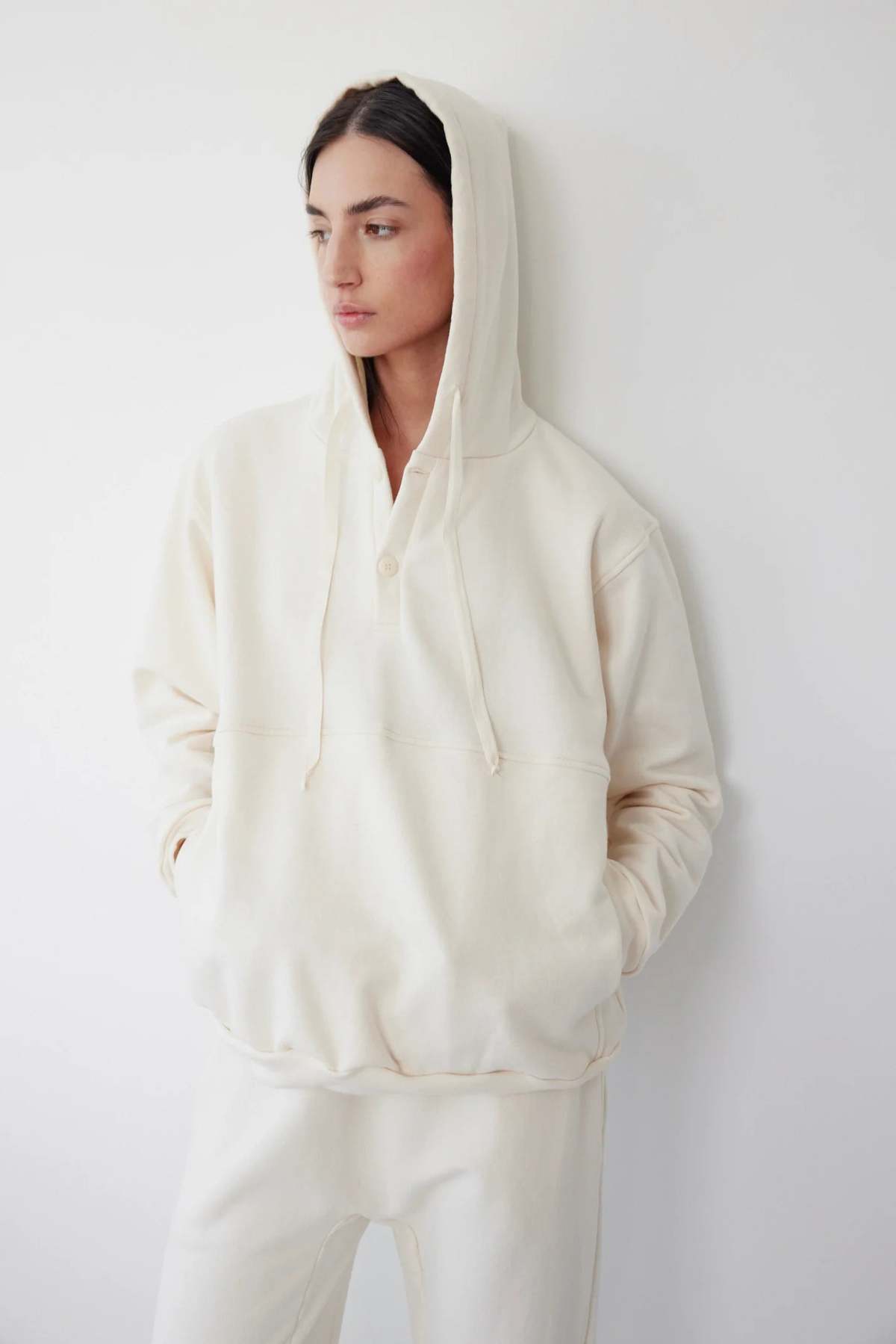 Wol Hide  Popover Hoodie - Natural - Image 3 of 5