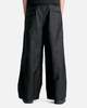 Comme des Garçons Spliced Wool Nylon Wide Leg Trousers - Black - Thumbnail 3