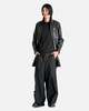 Comme des Garçons Spliced Wool Nylon Wide Leg Trousers - Black - Thumbnail 7