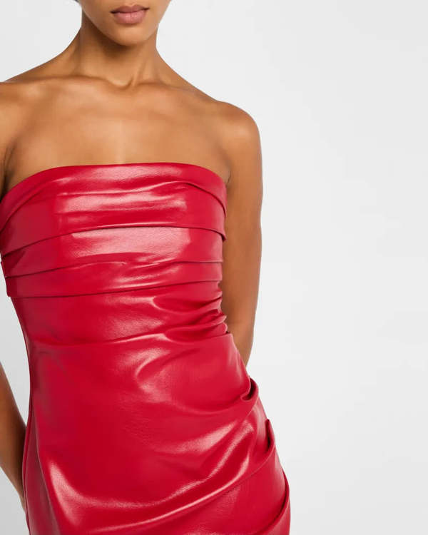 open lace back dress Vegan Leather Mckenna Dress – Cinq à Sept main image 0