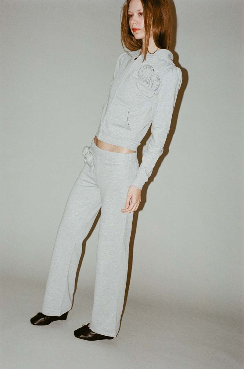 Sandy Liang Hilton Sweatpants - Heather Grey