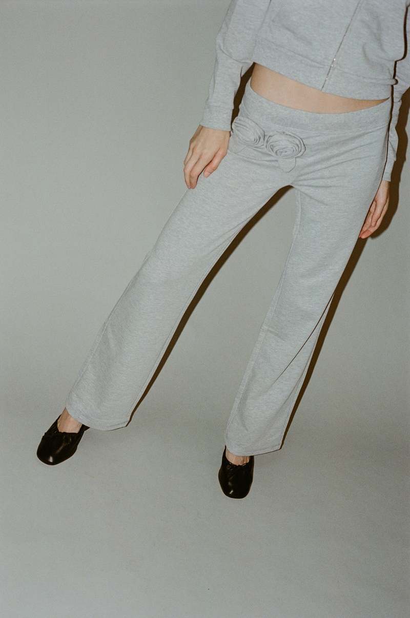 Sandy Liang Hilton Sweatpants - Heather Grey | Garmentory