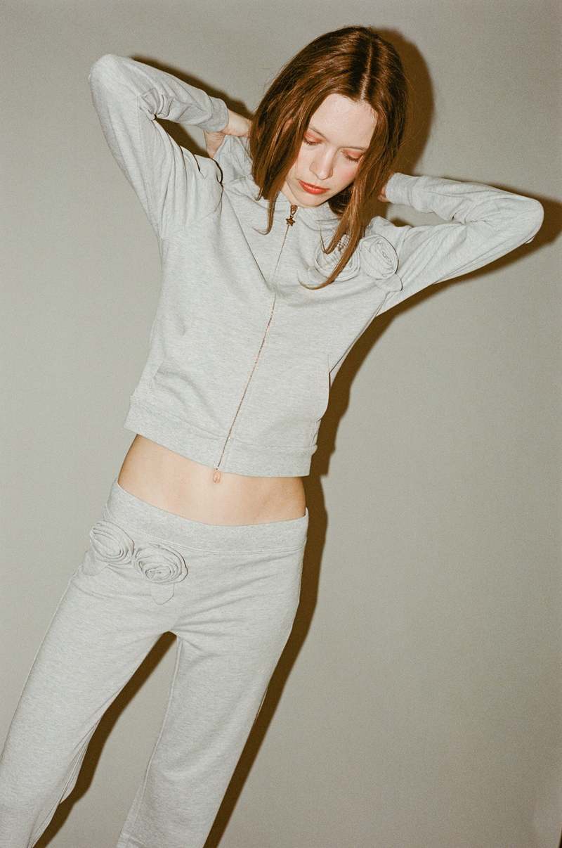Sandy Liang Hilton Sweatpants - Heather Grey