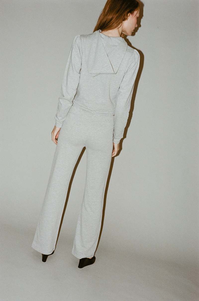 Sandy Liang Sookie Hoodie - Heather Grey | Garmentory