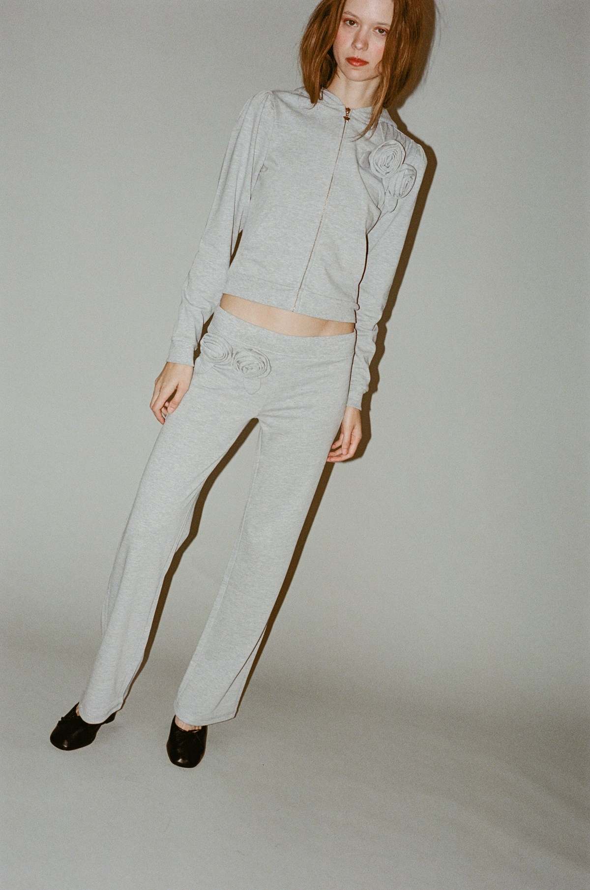 Sandy Liang Sookie Hoodie - Heather Grey | Garmentory