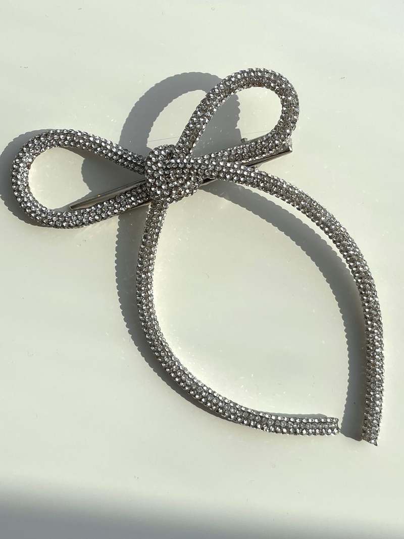 RHINESTONE BOW HAIR CLIP Garmentory