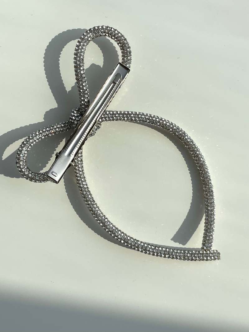 RHINESTONE BOW HAIR CLIP Garmentory