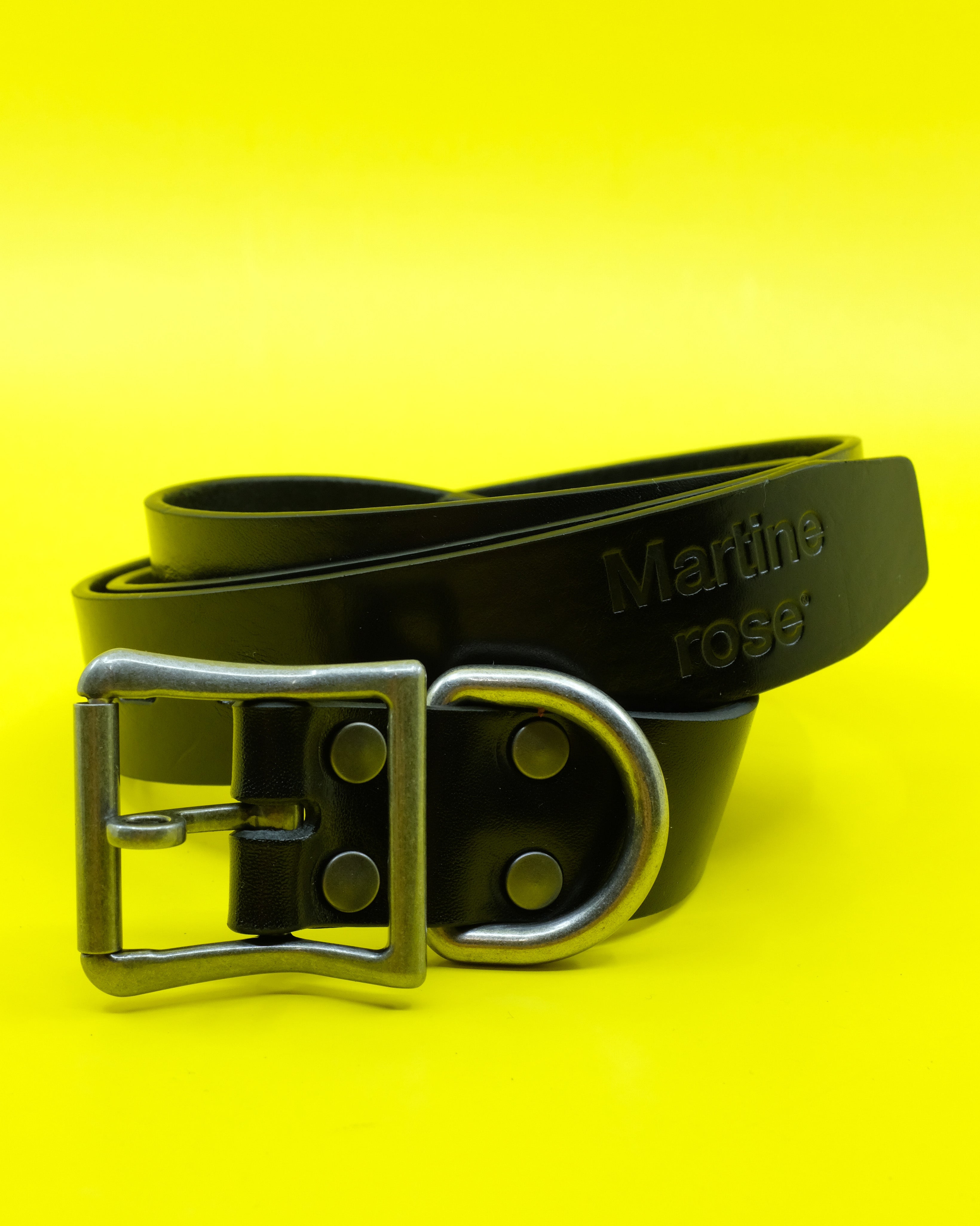 Martine Rose Calf Bondage Belt - Black | Garmentory