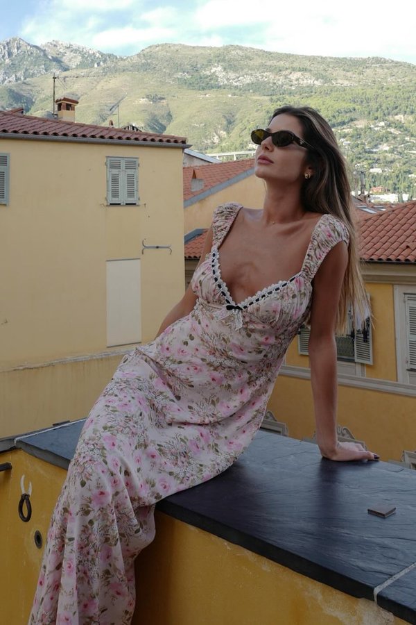 grey formal maxi dress Demelza Maxi Dress