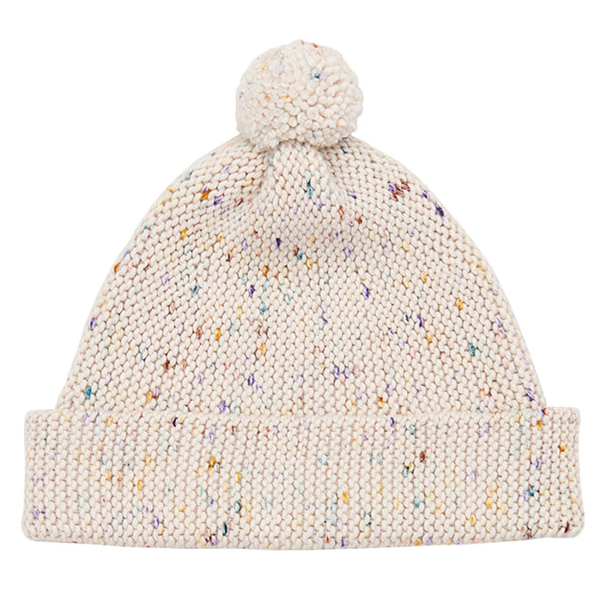 Misha & Puff Baby Garter Hat Iris Cream Confetti | Garmentory