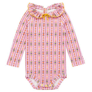 Misha & Puff Baby Pattie Bodysuit Pink Lilac Bohemia Print